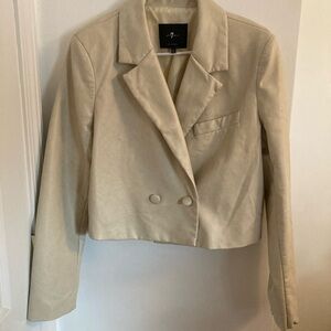 7 For All Mankind Beige Women's Blazer